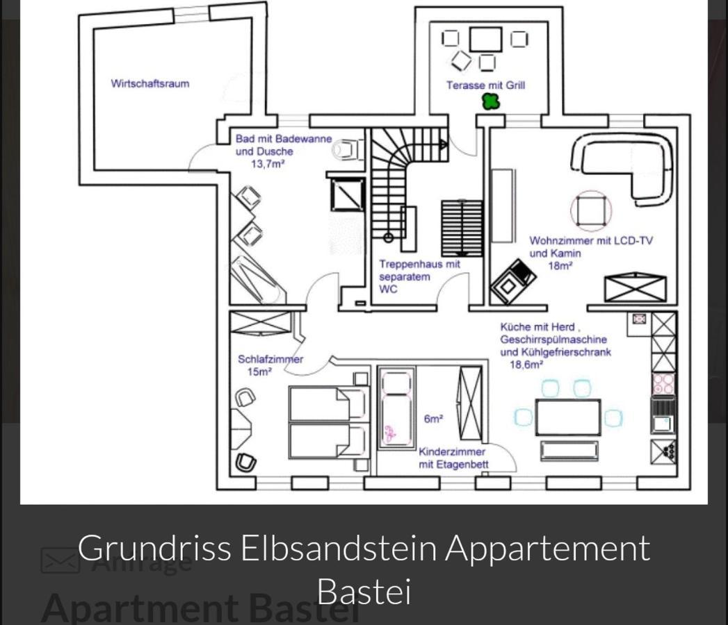 Guesthouse Elbsandstein App. Bastei Rathmannsdorf Bagian luar foto